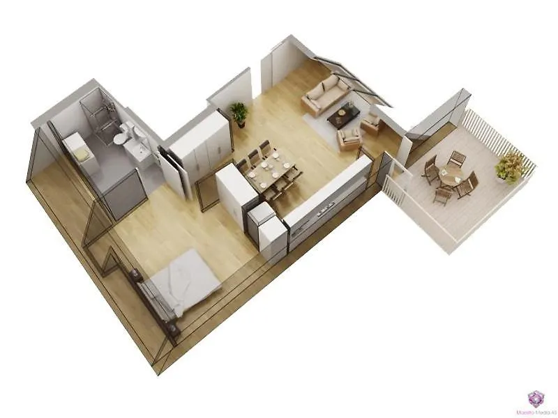 Appartement Bryggen Panorama Suites Bergen Noorwegen